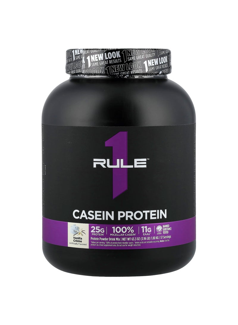 Casein Protein, Vanilla Creme, 3.96 lb (1.8 kg)