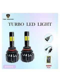 Car Headlight LED Bulb Super Bright 9006, 9-30V 25watt 6000K-2500LM, Canbus Functionality TBS Design TC4 Turbo LED Light