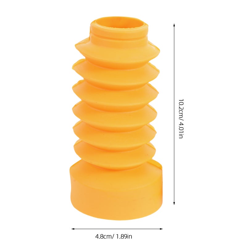 2Pcs Yellow Motorcycle Fork Gaiters Boots Weather Resistant Front Shock Tube Covers - Image 2