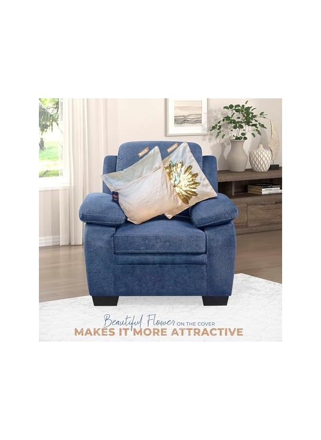 The Bros Stylish Cushion Covers 45x45 cm(5Pcs) – Elegant Home Décor – Soft & Durable Throw Pillow Covers for Sofa, Bed, or Chair – Premium Quality Fabric  - Image 4