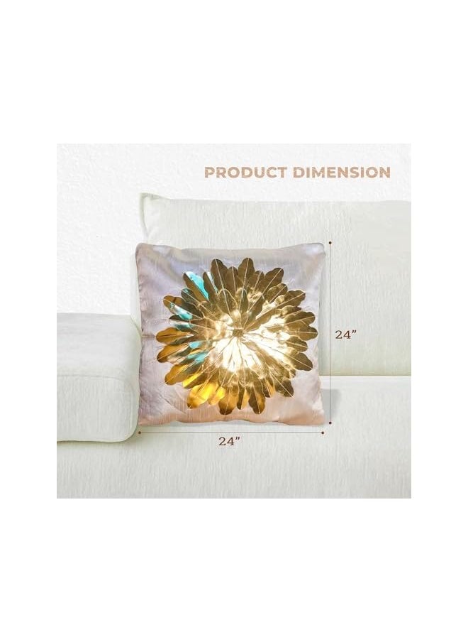 The Bros Stylish Cushion Covers 45x45 cm(5Pcs) – Elegant Home Décor – Soft & Durable Throw Pillow Covers for Sofa, Bed, or Chair – Premium Quality Fabric  - Image 2