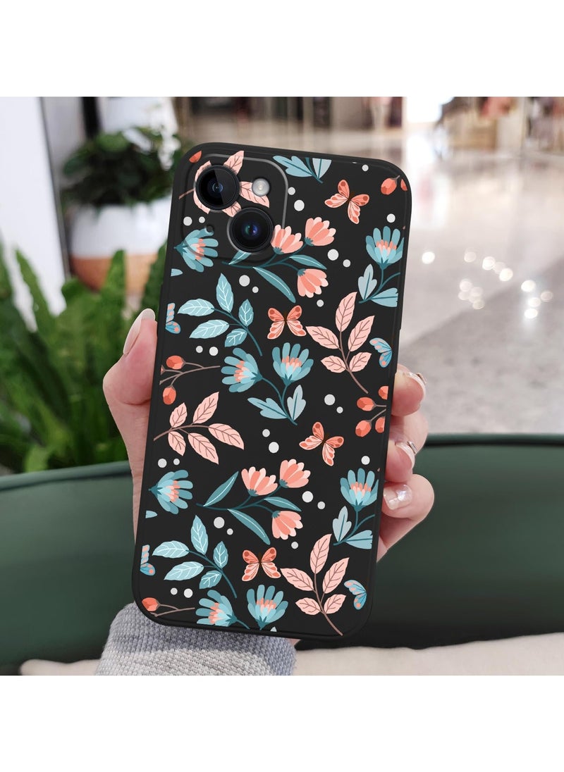 for iPhone 14 Plus Case Flower Creativity Pattern Design Soft Silicone Slim Shockproof Phone Cover for iPhone 14 Plus, 6.7 inch-Leaf Black - pzsku/ZD91D4613251665638276Z/45/_/1733580275/02c1c08f-3a9a-47ff-8816-0c202404ff8d