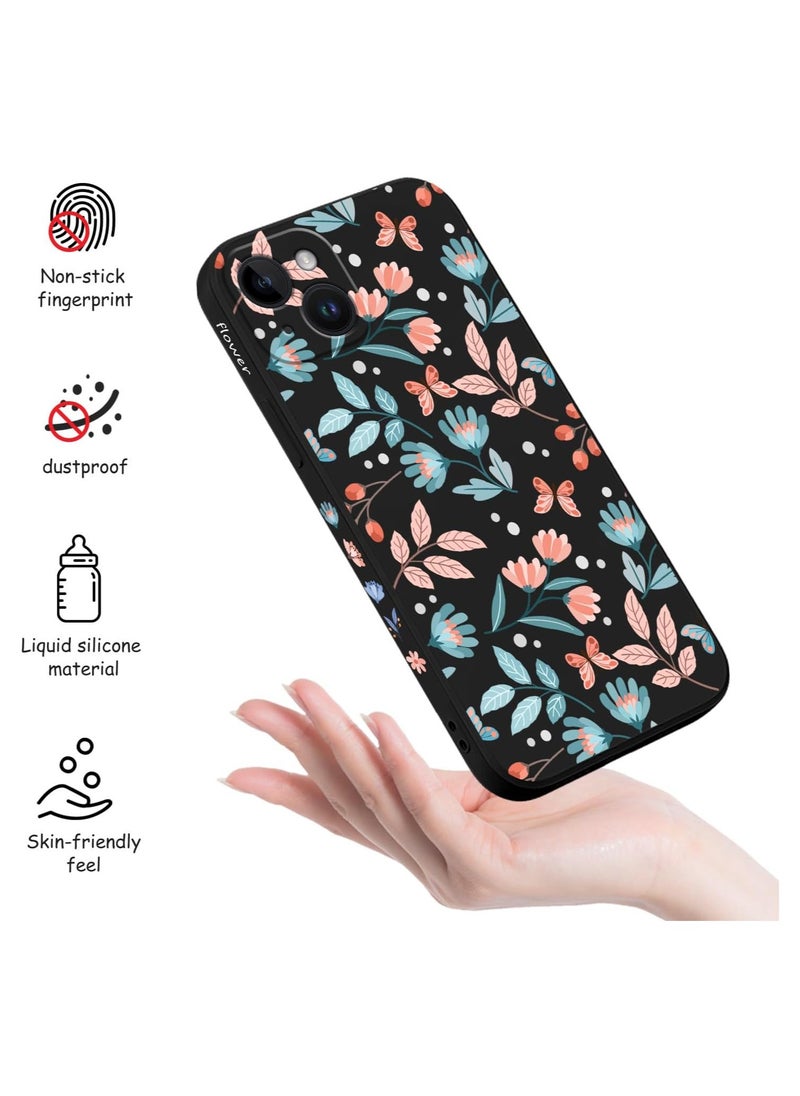 for iPhone 14 Plus Case Flower Creativity Pattern Design Soft Silicone Slim Shockproof Phone Cover for iPhone 14 Plus, 6.7 inch-Leaf Black - pzsku/ZD91D4613251665638276Z/45/_/1733580306/e6b07230-5563-4ee3-83d0-3a163cad6580