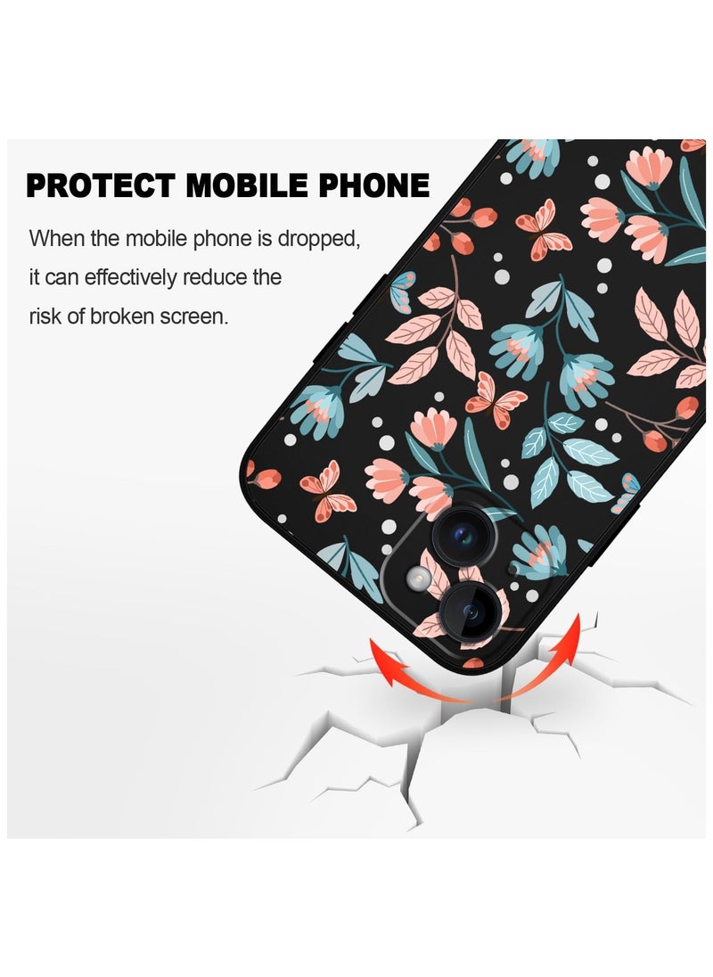 for iPhone 14 Plus Case Flower Creativity Pattern Design Soft Silicone Slim Shockproof Phone Cover for iPhone 14 Plus, 6.7 inch-Leaf Black - pzsku/ZD91D4613251665638276Z/45/_/1733580326/83197716-4f93-4085-8735-d97b262448a7