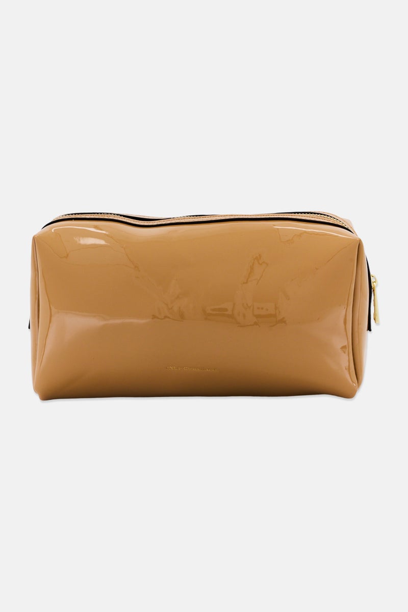 Christian Lacroix Women Brand Logo Makeup Bag, Tan - Image 2