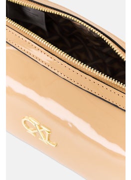 Christian Lacroix Women Brand Logo Makeup Bag, Tan  - Image 3
