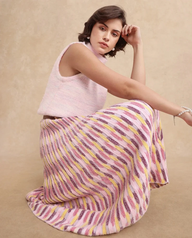 Rareism Women's Multi Printed Skirt