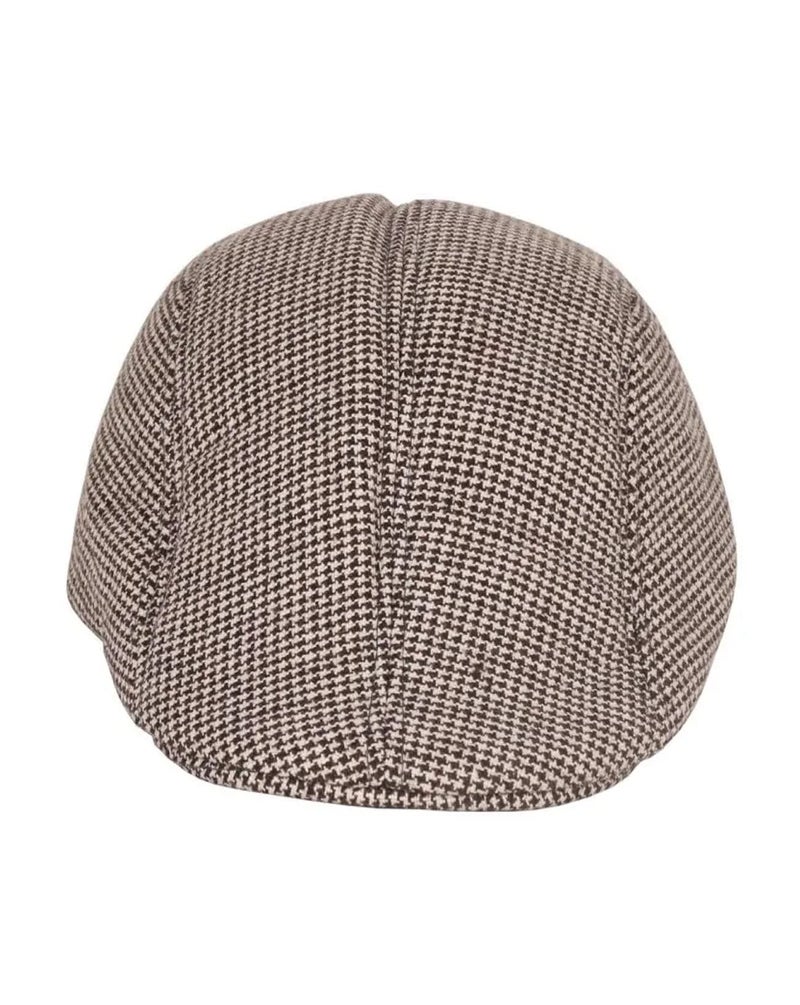 RR DESIGN Ivry/Golf/Flat Tweed Hats for Men-Pack of 1-Free Size- (Brown & white Houndstoch pattern) - Image 5