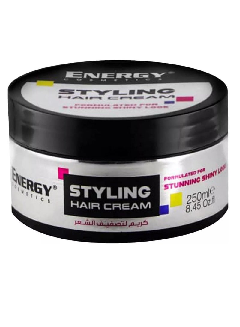 إنيرجي كوزماتيكس كريم تصفيف الشعر مُركب لمظهر لامع مذهل 250 مل