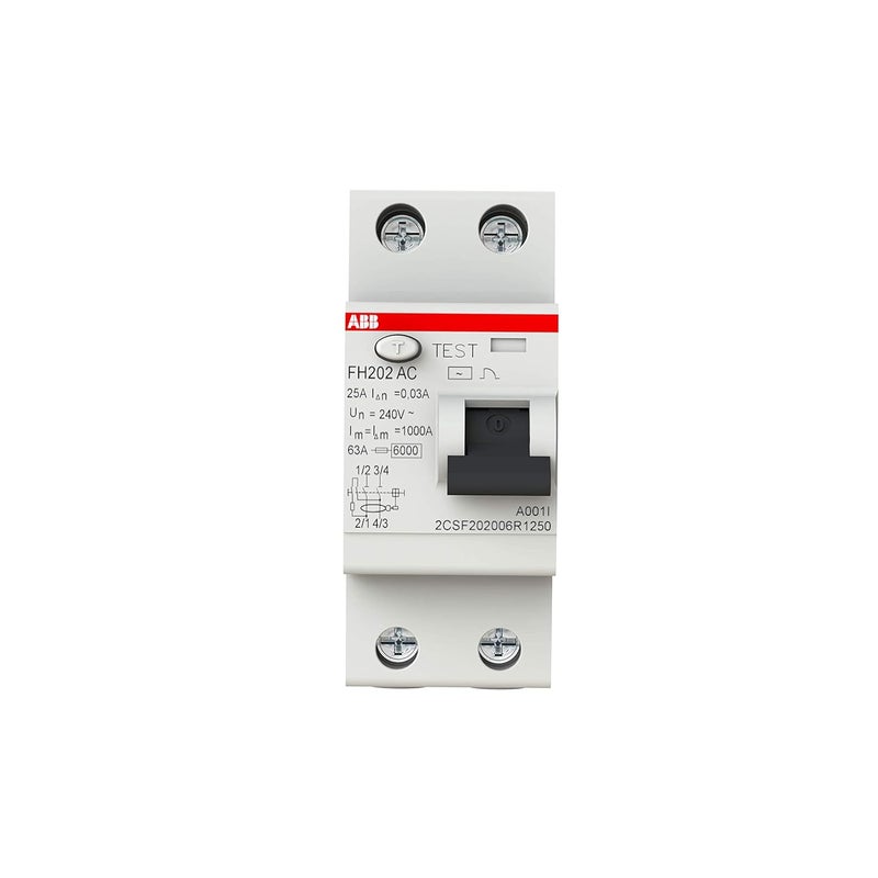 ABB Earth Leakage Circuit Breaker 25A 2P 30MA - Image 1