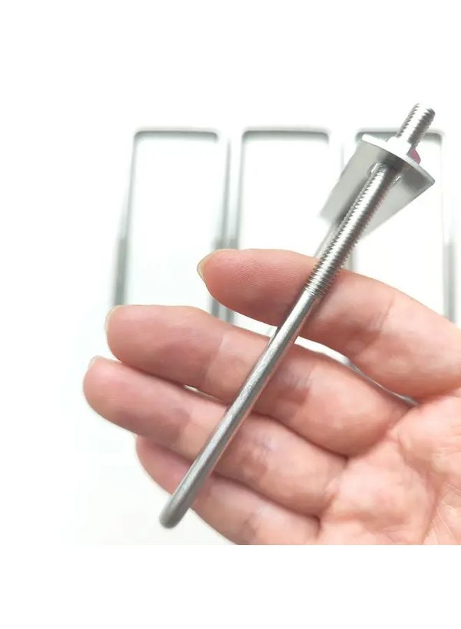 4 Sets M6 Stainless Steel U Shaped Fasteners 30x95mm Right Angle Clamps with Screws - Image 4