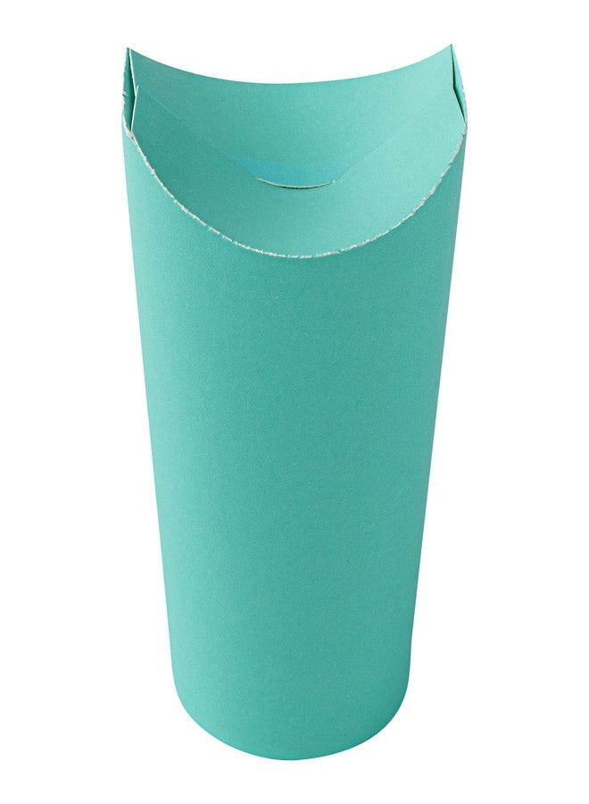 Restaurantware Bio Tek 20 Ounce French Fry Cups 100 Disposable French Fry Holders - With Fold-Down Cover Tab Lock Closure Turquoise Paper Fry Cups For Onion Rings Chips or Popcorn Stackable - Image 5