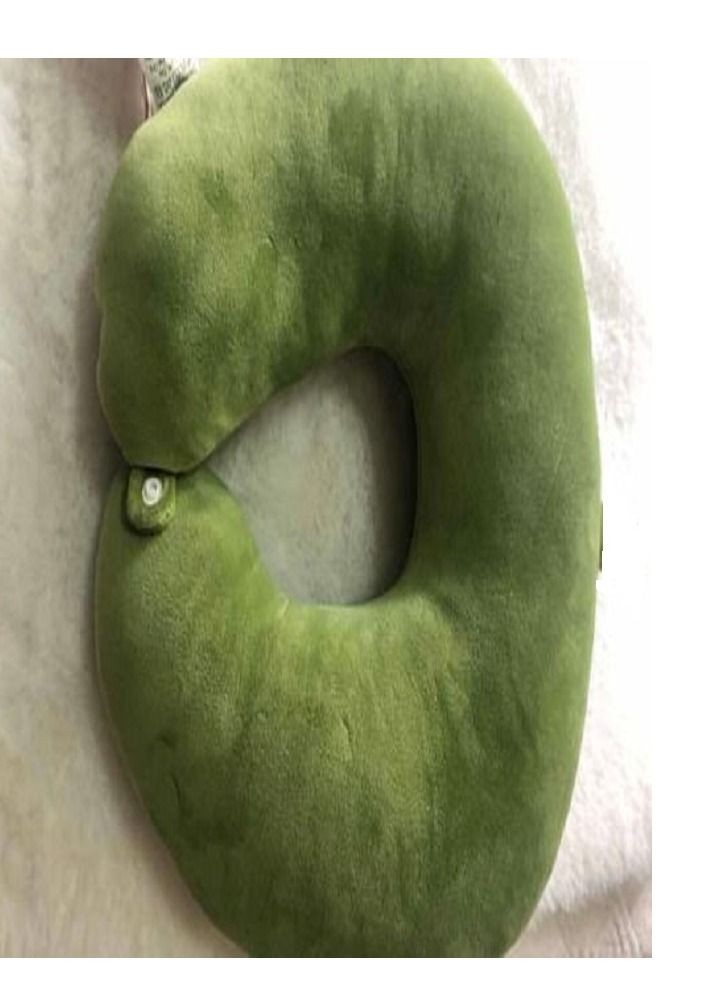 مخدة رقبة وسفر من المخمل مخمل أخضر