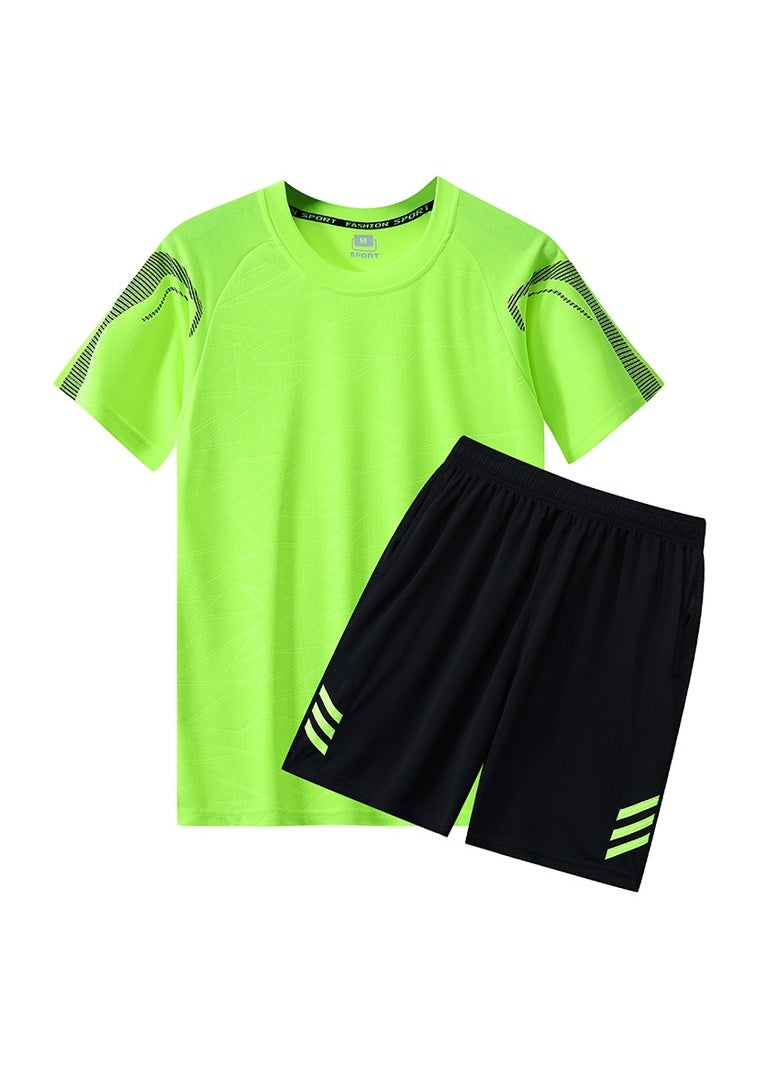 Mei Stylish - Men T-Shirt and Short Tracksuit Sport Suit Activewear Set - Image 1
