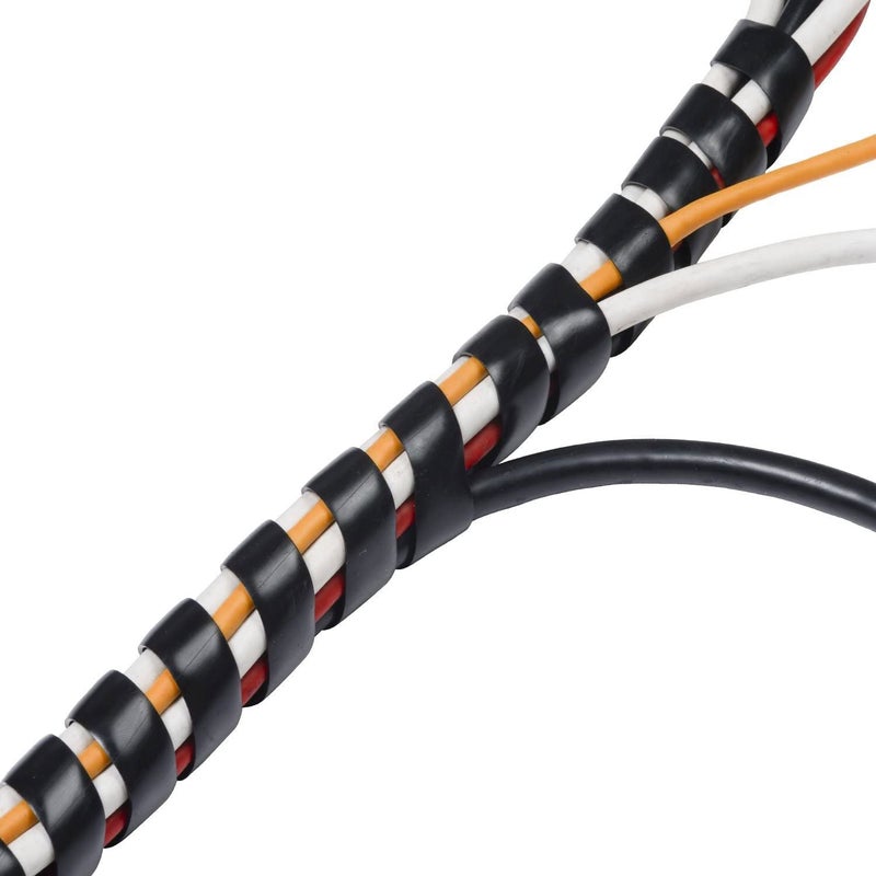 Allwin Spiral Cable Wrap - 20 Ft 1/2" Spiral Wire Wrap Cord Covers Bundle Sleeve Hose for Computer Electrical Wire Organizer (1/2 Inch-20Ft) - Image 4