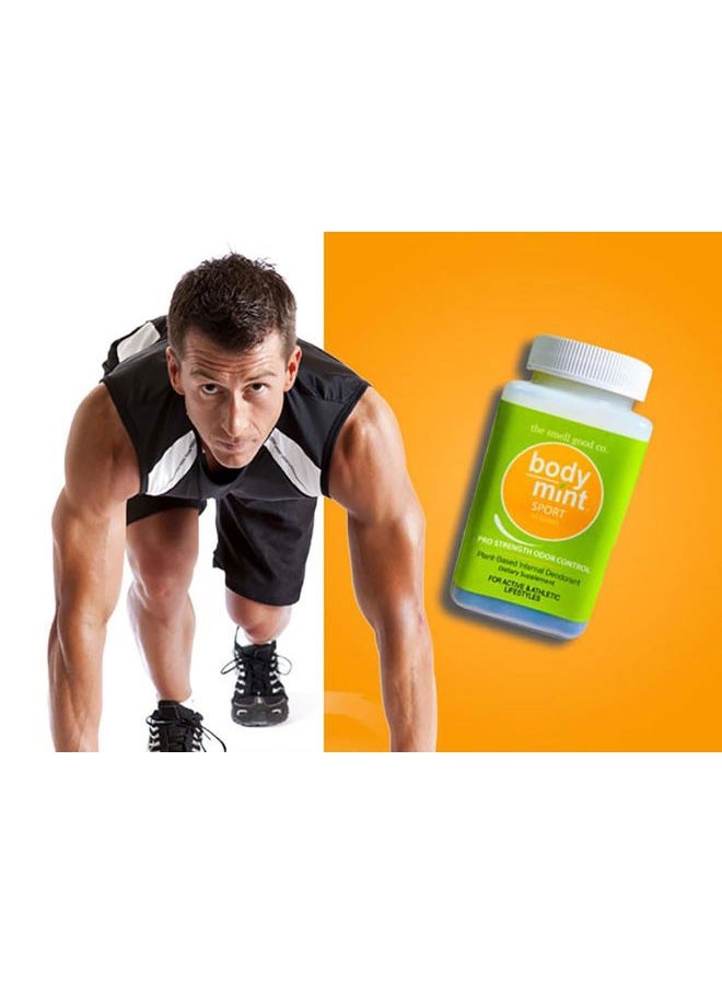 Body Mint Sport, Extra Strength Chlorophyll Deodorizing Supplement for Full Body Freshness, Aluminum-Free Plant-Based Internal Deodorant, Designed for Active and Athletic Lifestyles, 50 tabs - Image 3
