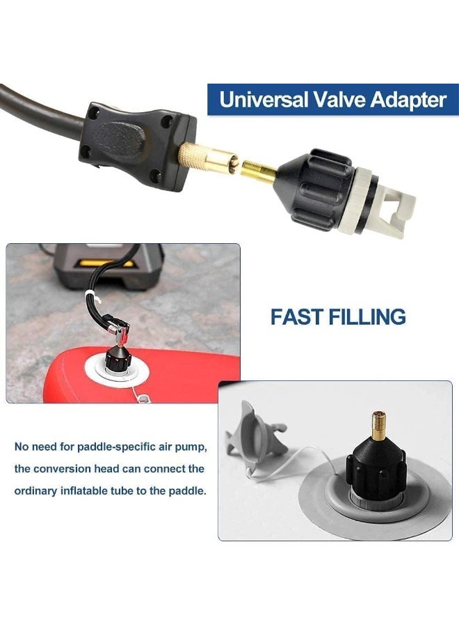 2 قطعة محول مضخة SUP قابلة للنفخ ، محول صمام هواء للوح التجديف ، قوارب الكاياك ، القوارب القابلة للنفخ ، موصل مضخة نفخ سريع متوافق مع ضواغط الهواء القياسية - Image 3