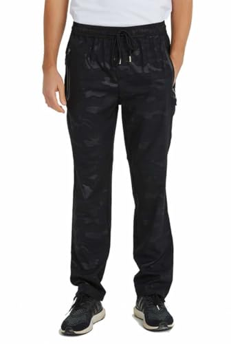 Rdruko Men's Lightweight Sweatpants Quick Dry Hiking Athletic Workout Sports Casual Pants with Zipper Pockets(Camo, US S) - Image 1