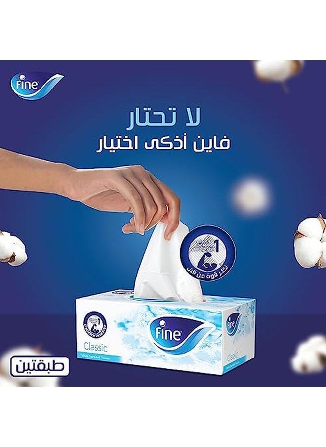 Fine Classic Facial Tissue Sterilized Tissue Box 14 Boxes 2 Ply × 80 Sheets Cotton Feel Tissue Suitable For All Skin Types And All Settings Tissue Sterilized Steripro For Germ Protection  - Image 2