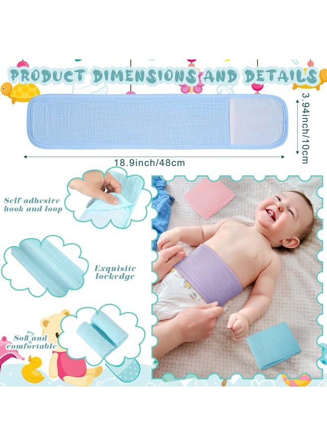 Vabean 8 Pcs Baby Infant Umbilical Cord Comfort Adjustable Cotton Belly Band for Protection, Baby Gifts for 0 To12 Months (Simple) - Image 2