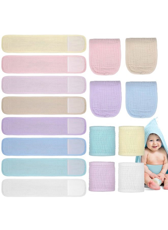 Vabean 8 Pcs Baby Infant Umbilical Cord Comfort Adjustable Cotton Belly Band for Protection, Baby Gifts for 0 To12 Months (Simple) - Image 1