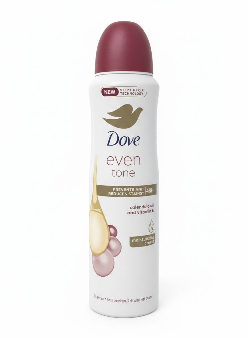 دوف بخاخ مزيل عرق موحد لون البشرة للنساء 150 مل - Image 1
