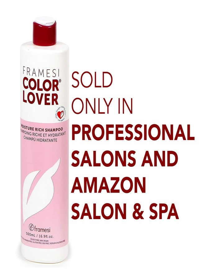 FRAMESI Color Lover Moisture Rich Sulfate Free Shampoo with Quinoa & Aloe Vera, Color Treated Hair, Fresh, 16.9 Fl Oz - Image 5