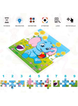 6 Pack Puzzles for Kids Ages 2-5, Preschool Educational and Learning Animal Jigsaw Puzzle Toy Gift Set, Toddler Puzzles Party Favors for Girls and Boys, Portable Travel Puzzles - view 5