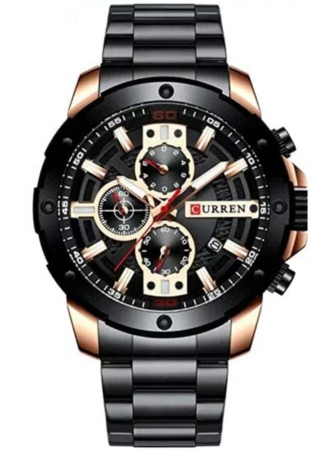 كارين أفضل الساعات الفاخرة الرجال المعصم الرياضة المعصم موضة الأعمال ساعة كوارتز الذكور الفولاذ المقاوم للصدأ ساعة كرونوغراف - Image 1