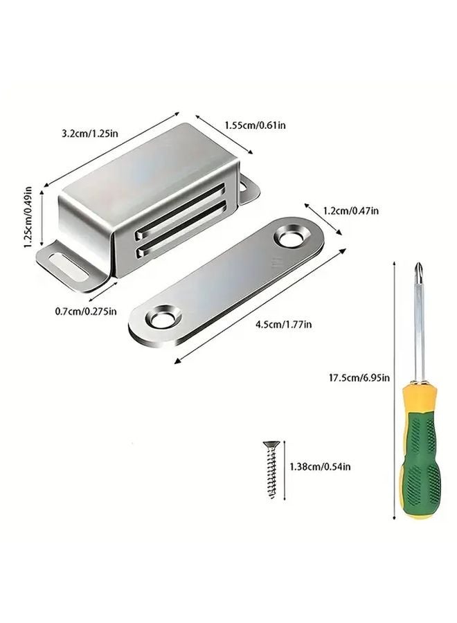 6pcs Ultra Thin Magnetic Snap Cabinet Door Magnets With Screws Screwdriver - Image 3