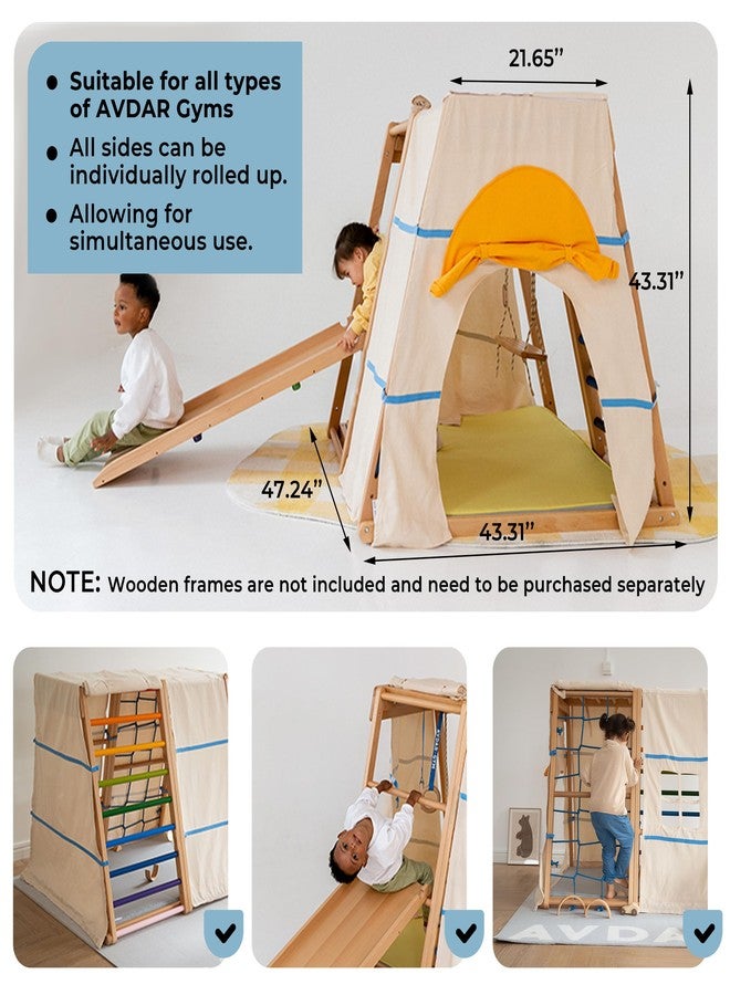 AVDAR Tent Cover for AVDAR Activity Gyms (Wooden Frame Not Included) - Convert AVDAR's Climber to Cozy Indoor Playhouse for Kids - Image 3