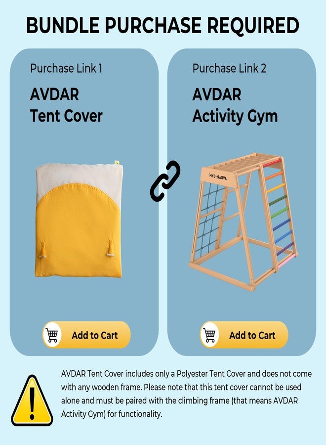 AVDAR Tent Cover for AVDAR Activity Gyms (Wooden Frame Not Included) - Convert AVDAR's Climber to Cozy Indoor Playhouse for Kids - Image 2