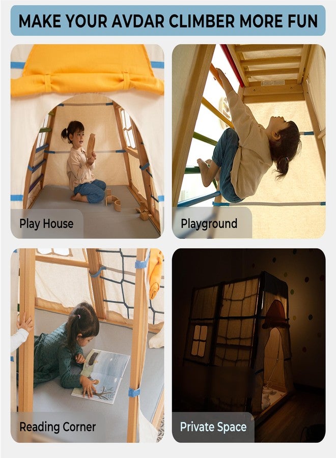 AVDAR Tent Cover for AVDAR Activity Gyms (Wooden Frame Not Included) - Convert AVDAR's Climber to Cozy Indoor Playhouse for Kids - Image 4