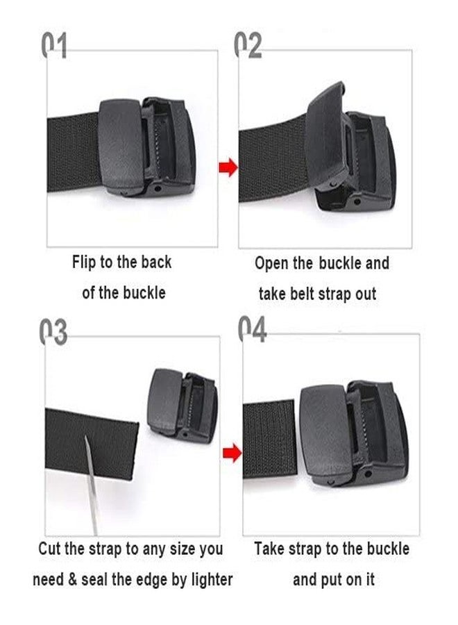 Evolite Erkamp Mens Belt, Elastic Stretch Belt, No Holes Invisible Belt for Men, Automatic Buckle Belt, Wide Outdoor Belt 1.57 (Black E-5506_125 Black 125 - Image 5
