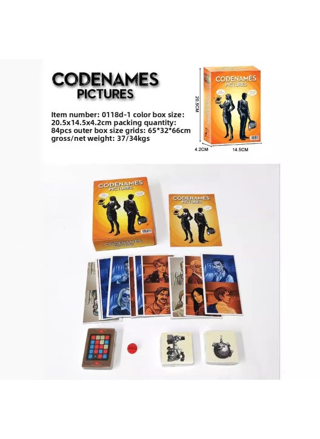 Generic - Best-Selling English Version Codenames Duet Codenames Pictures Party Game Cards-Color:0118d-1.0.137 - Image 1