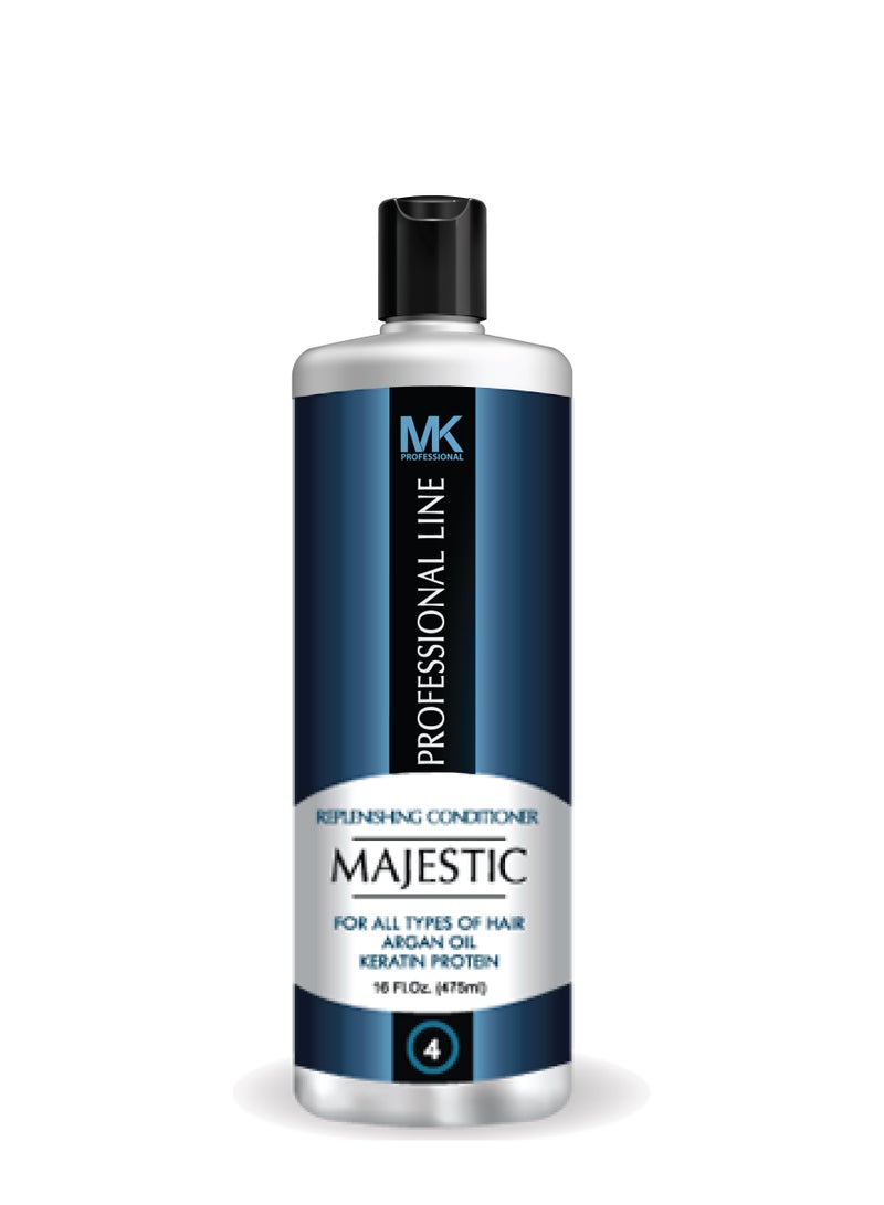 Majestic Keratin Replenishing All Hairs Conditioner with Argan Oil for Women 475ml - Image 1