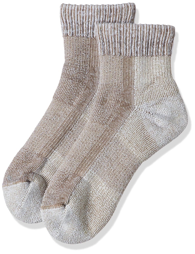 Thorlos Women's LTHMX Light Hiking Thick Padded Ankle Sock, Tan, Medium - Image 1