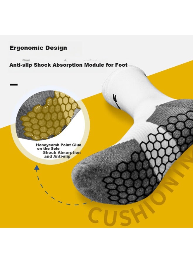 UNDER ARMOUR Under Armour Basketball Socks Unisex Running Badminton Sweat-absorbent Anti-slip Mid-tube Cotton Socks Green Size L  - Image 2