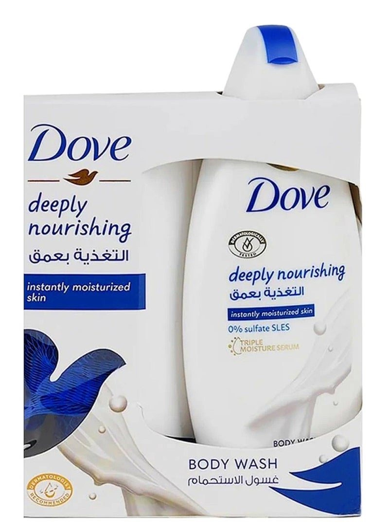 دوف غسول الجسم تغذية بعمق مع لوفة استحمام - 250 مل
