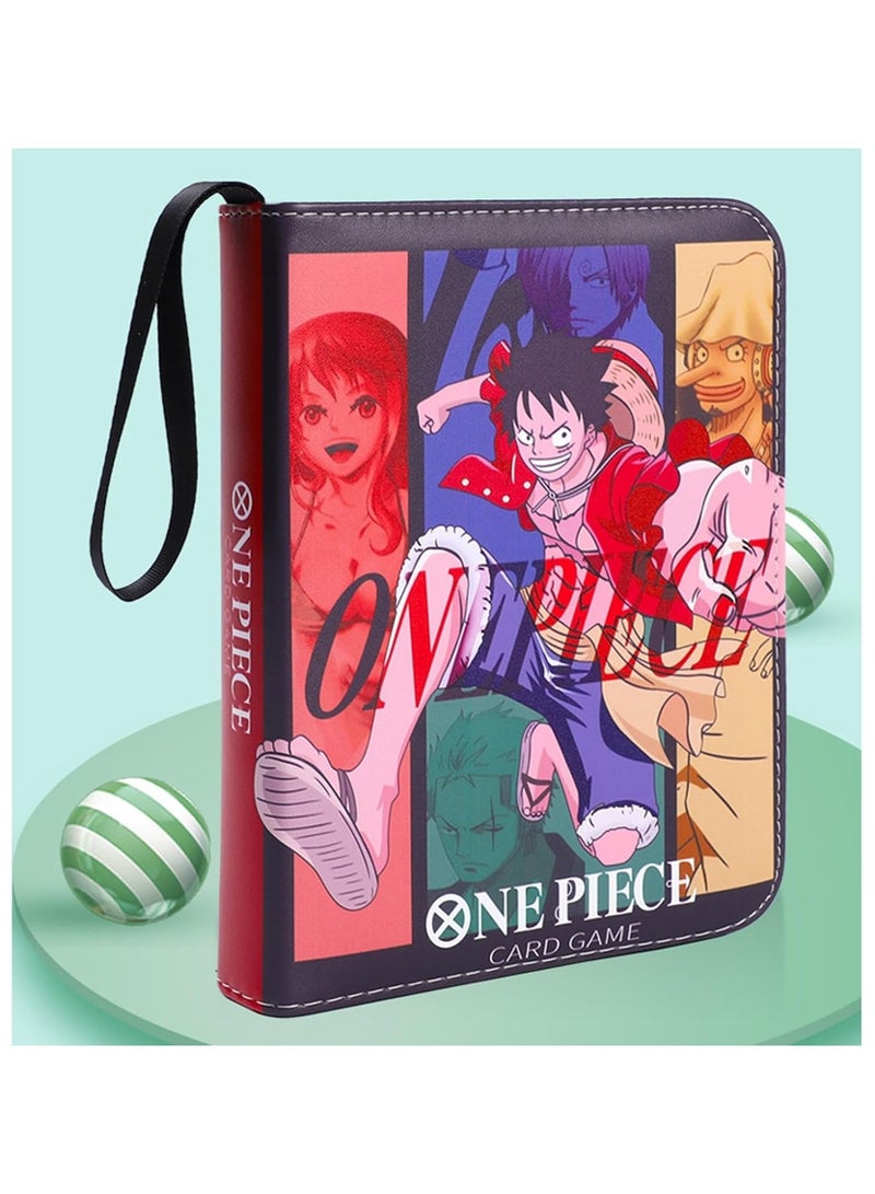 عام غلاف بطاقات ذو 4 جيوب مع 50 صفحة قابلة للإزالة على الوجهينغلاف بطاقات جامع البطاقات يتسع حتى 400 بطاقةألبوم بطاقات بسحاب جيب للأولاد والبنات - Image 2