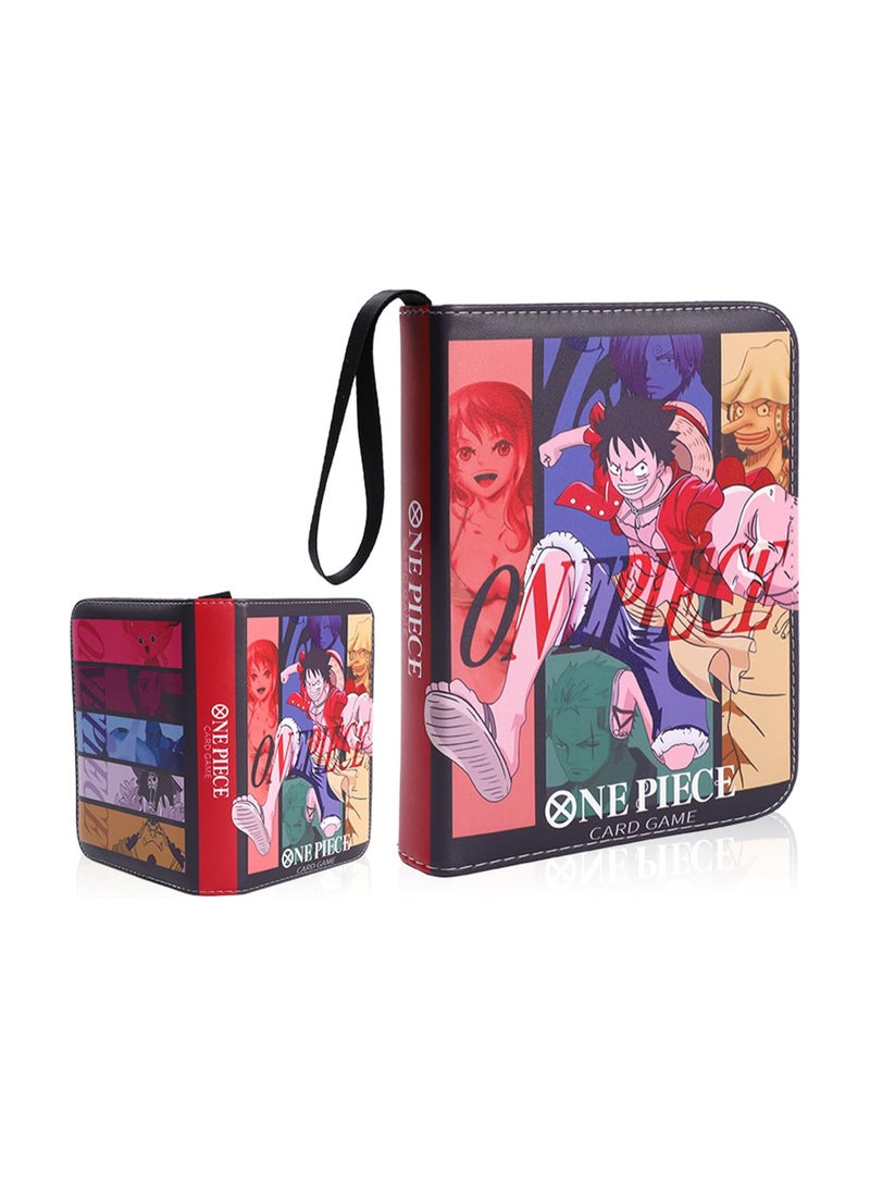 عام غلاف بطاقات ذو 4 جيوب مع 50 صفحة قابلة للإزالة على الوجهينغلاف بطاقات جامع البطاقات يتسع حتى 400 بطاقةألبوم بطاقات بسحاب جيب للأولاد والبنات - Image 1