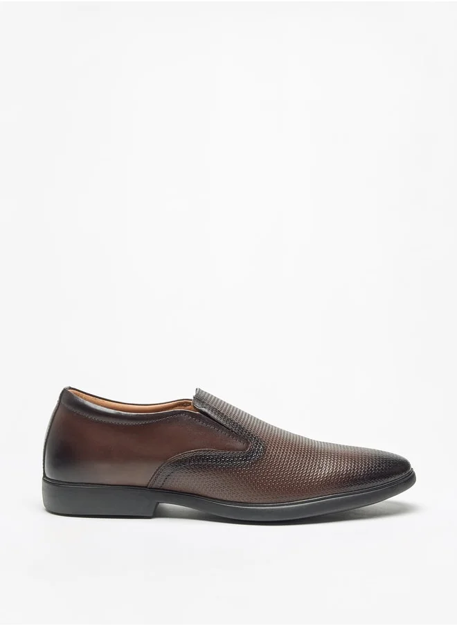 DUCHINI Men's Textured Slip-On Loafers