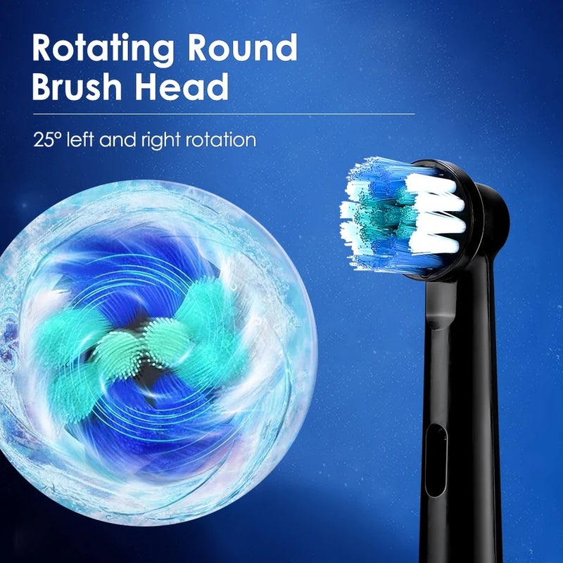 HailiCare Rotating Electric Toothbrush for Adults 5 Modes 4 Brush Heads 7500RPM 30-Day Battery Life IP67 Waterproof 2-Min Timer USB Rechargeable Oral Care for - Image 3