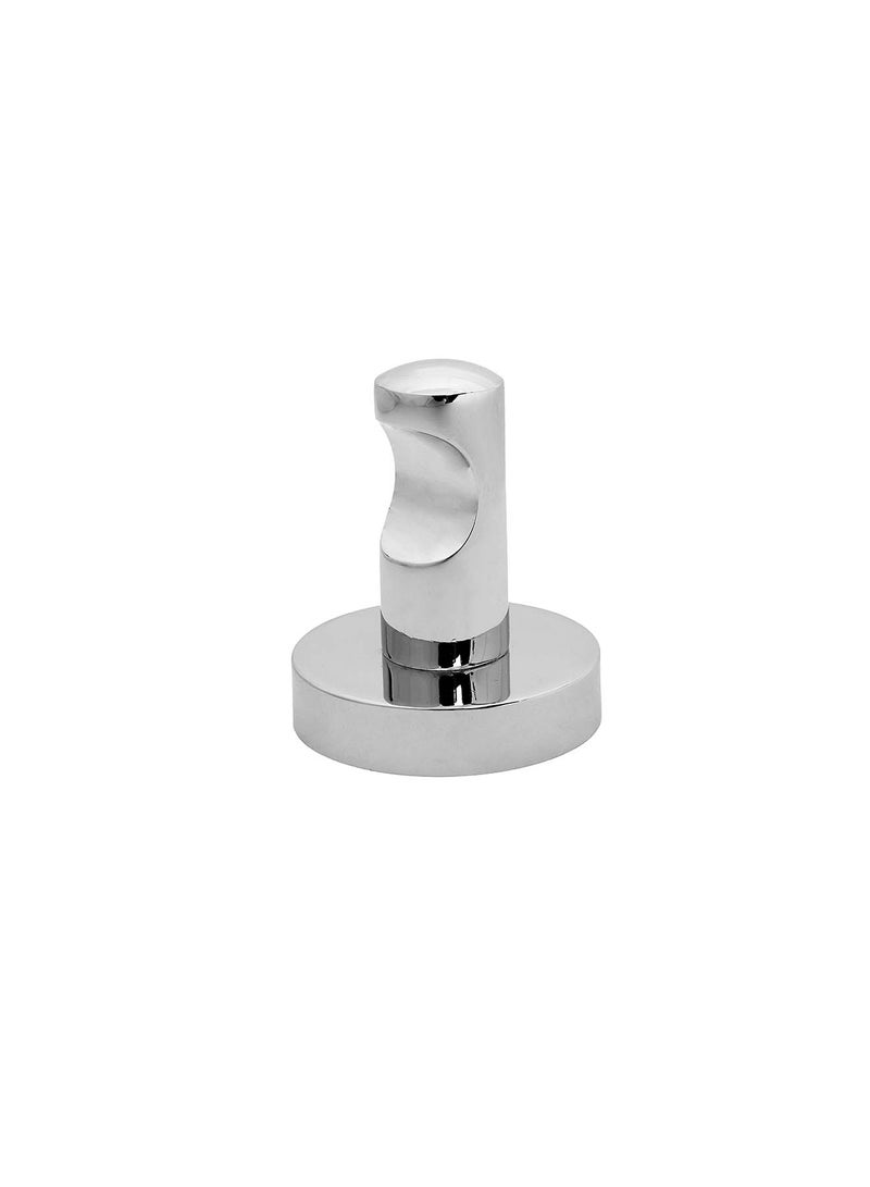 Bold Symphony Double Robe Hook – Elegant Silver Brass Bathroom Accessory for Hanging Robes or Towels, Rust-Proof and Corrosion-Resistant, Durable for Modern Spaces - Image 1
