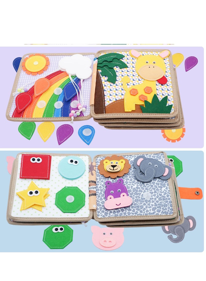 Montessori Felt Quiet Book for Toddlers - Washable Busy Book for Preschool Learning, Sensory Toys for Kids Ages 3-6, Perfect Travel Gift for Boys and Girls, Ideal for Autism Support. - Image 3