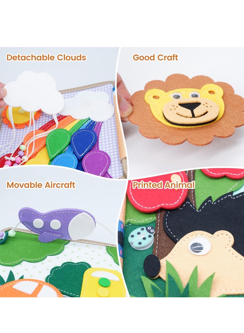 Montessori Felt Quiet Book for Toddlers - Washable Busy Book for Preschool Learning, Sensory Toys for Kids Ages 3-6, Perfect Travel Gift for Boys and Girls, Ideal for Autism Support. - Image 4