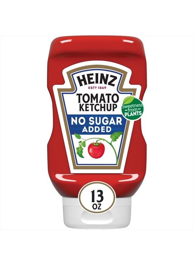 Heinz Tomato Ketchup with No Sugar Added, 13 oz Bottle