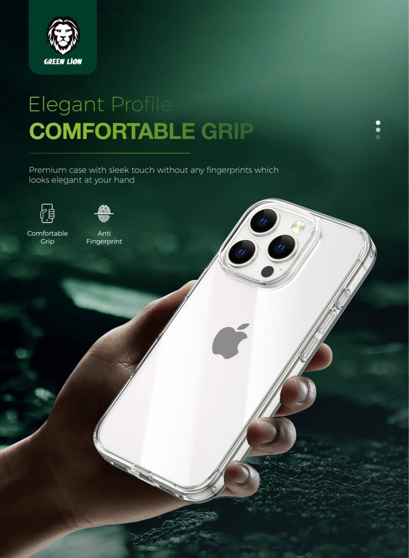 GREEN LION iPhone 16 Plus Case Crystal Clear / Anti-Scratch / Anti-Yellowing / Anti-Microbial Protection / Drop Protection / Camera Protection / Enduring Clarity - Clear - Image 5