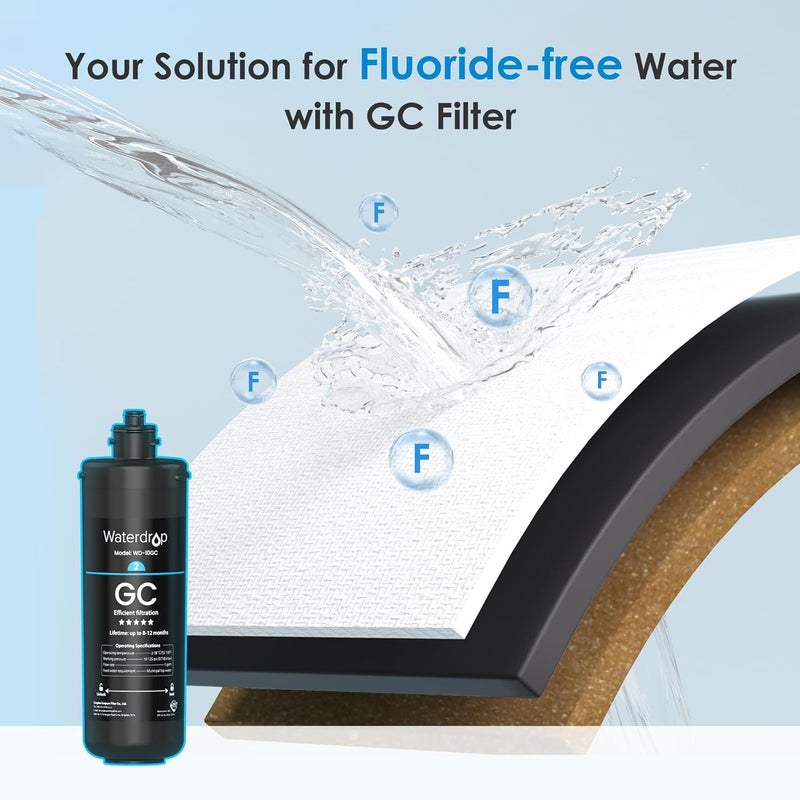 Waterdrop TSA 3-Stage Replacement Water Filter, Replacement for Waterdrop TSA & TSB & TSB-CM 3-stage Under Sink Water Filtration System, 2PP+GC - Image 5