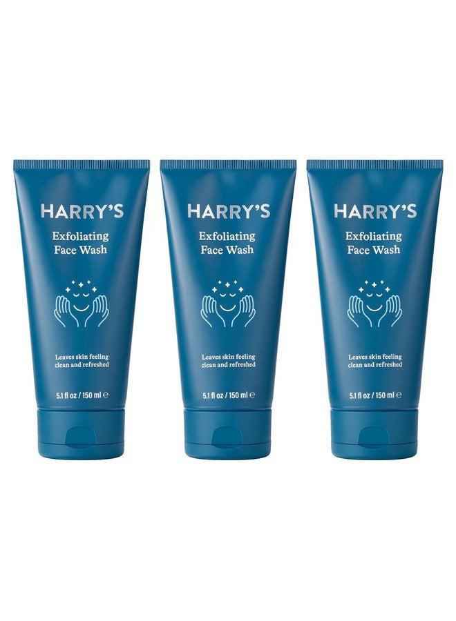 Harry's Face Wash for Men, Gentle Formula with Volanic Rock Natural Exfoliant, Dermatologist Tested, 5.1 Fl. Oz, Pack of 3 - Image 1